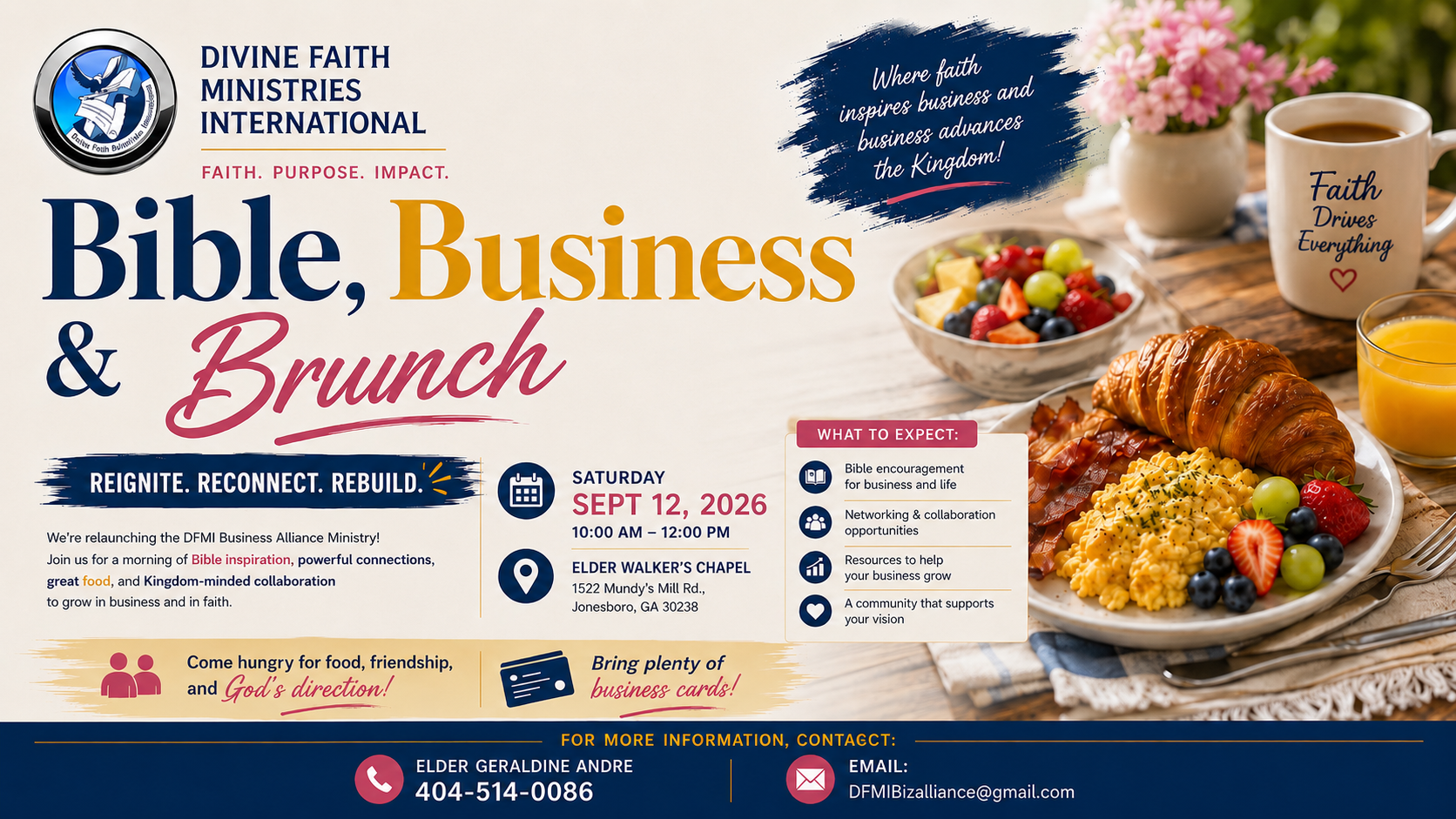 Bible, Business and Brunch, Sept 12, 2026
